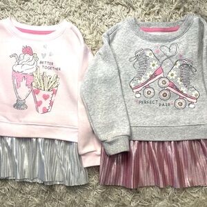 Stylish Set Little Girls Epic Threads Peplum Tops Size 3T Metallic Sweatshirts
